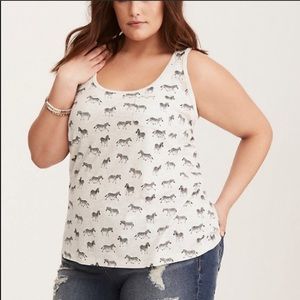 Adorable Tiny Zebra Tank with Front Pocket❤️